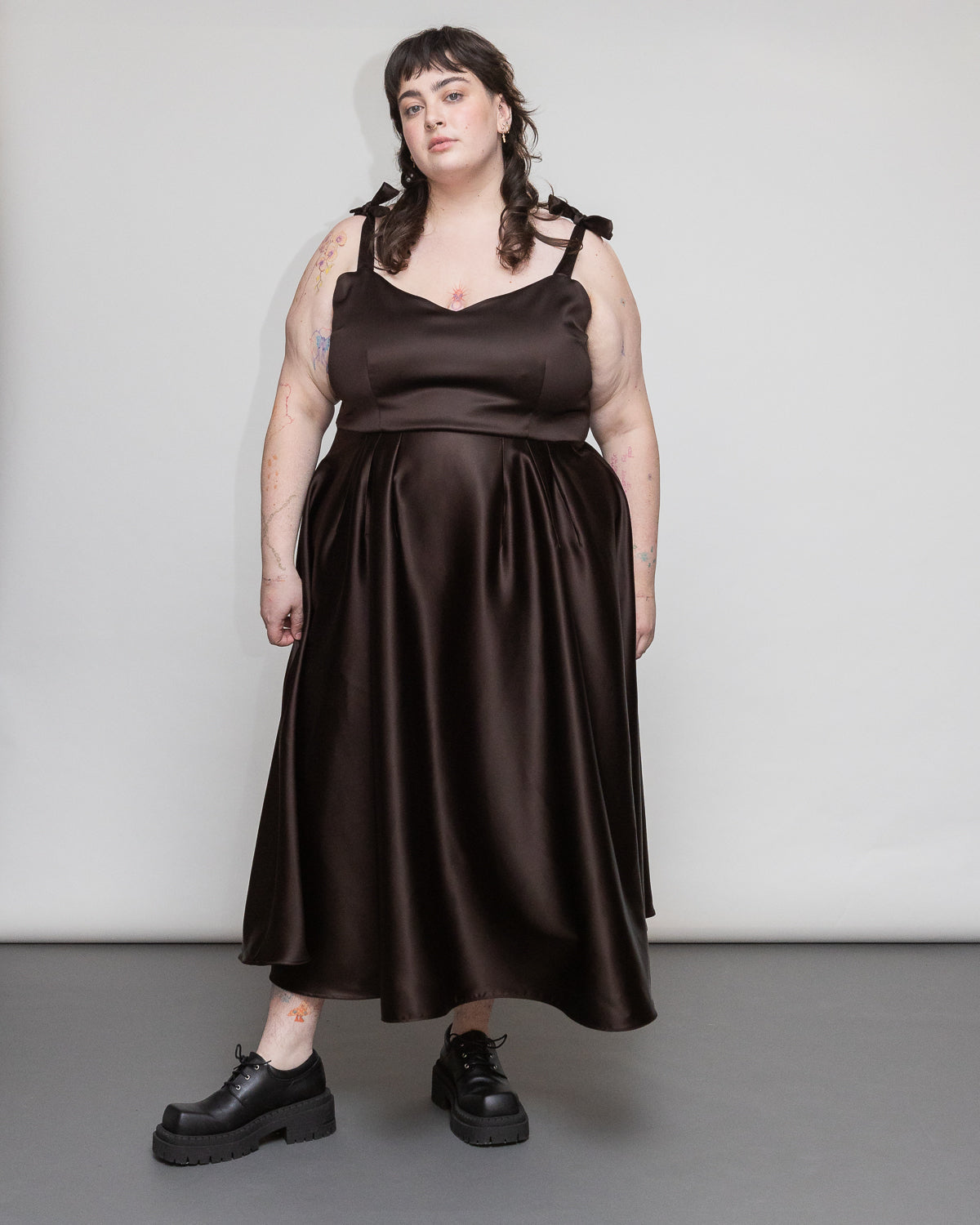 Fantastic Voyage | Robe trapèze texturée | SUR MESURE | Satin Épais