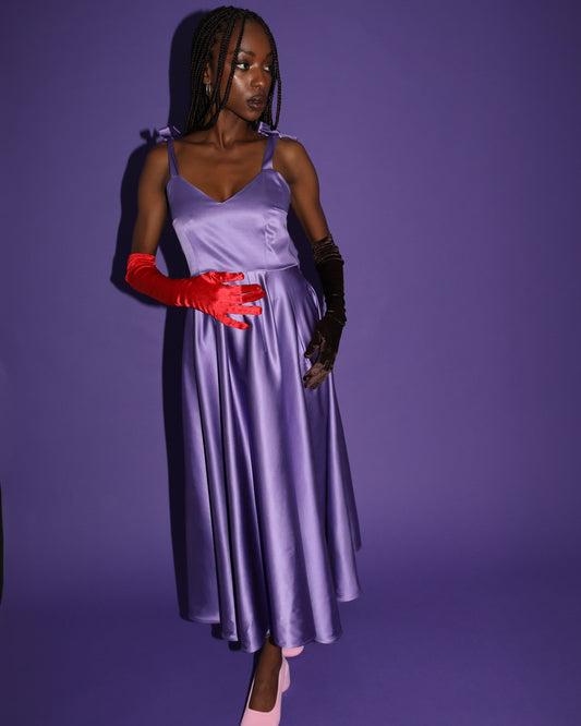Fantastic Voyage | Robe trapèze texturée | SUR MESURE | Satin Shantung