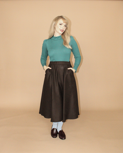 New Wave | Jupe Midi Taille Haute