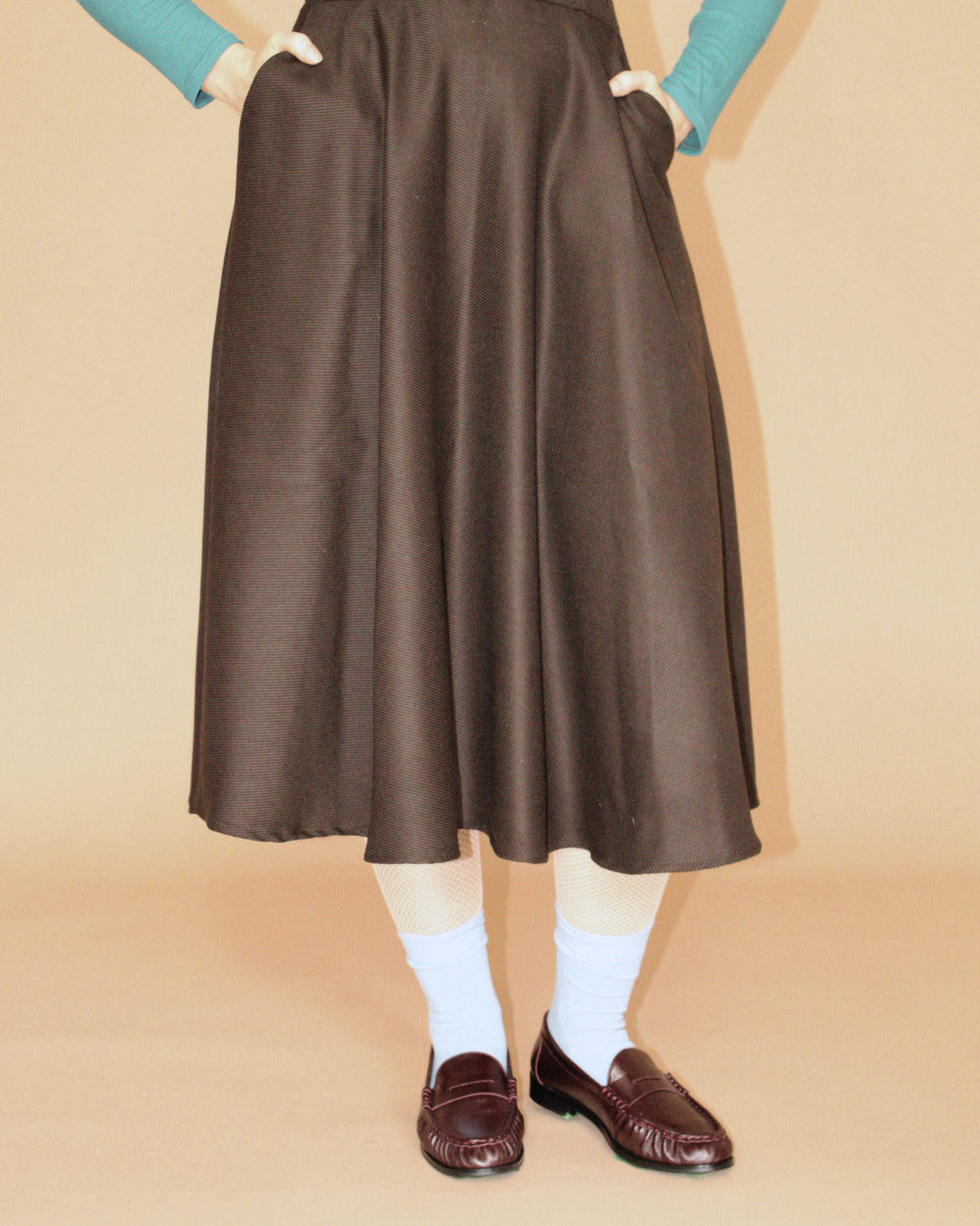 New Wave | Jupe Midi Taille Haute