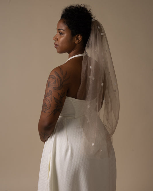 Le Sud | French Tulle Veil with Daisy Appliques