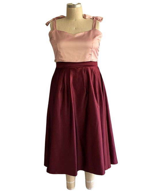 Irresisitble | Jupe trapèze midi | SUR MESURE | Satin Matte