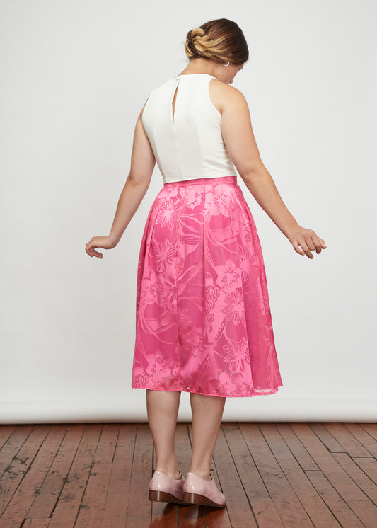 Irresistible | High-Waisted Midi Skirt | Champagne