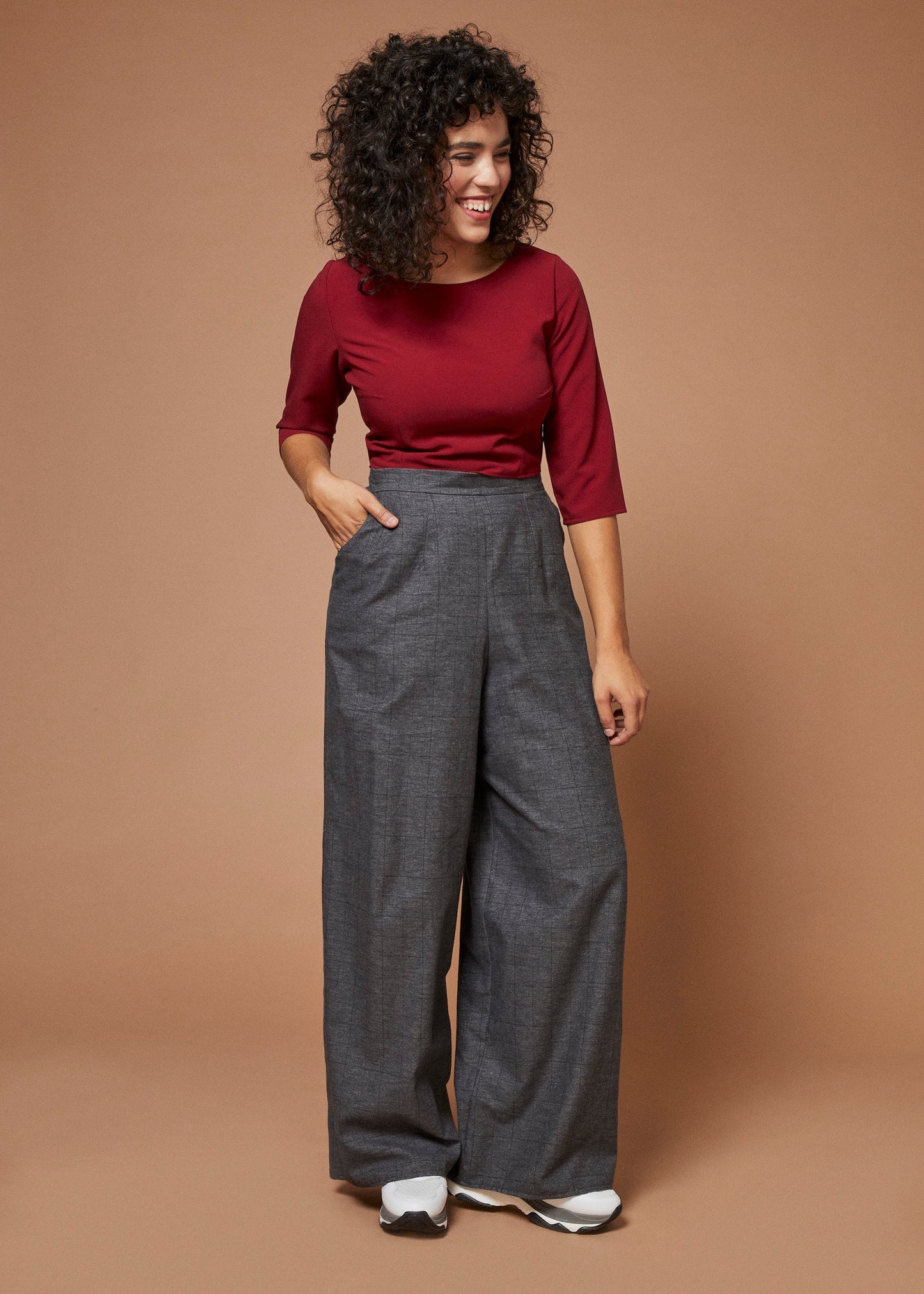 Rock Steady | Boatneck Crop Top | Burgundy