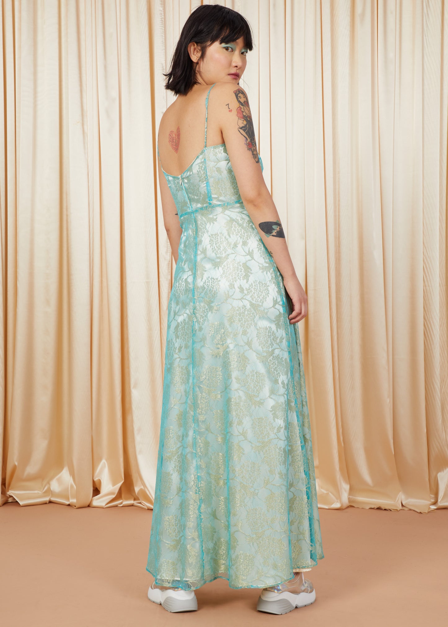 Underwater | Lace A-Line Gown | Teal