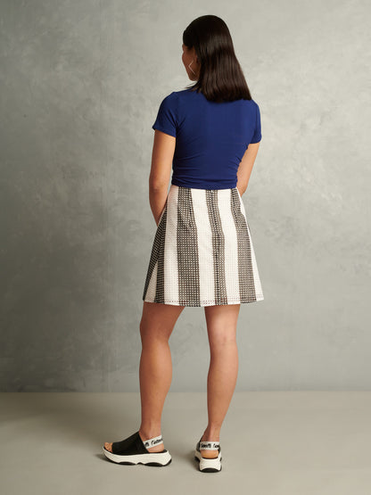 Riot | High-Waisted Mini Skirt | Striped