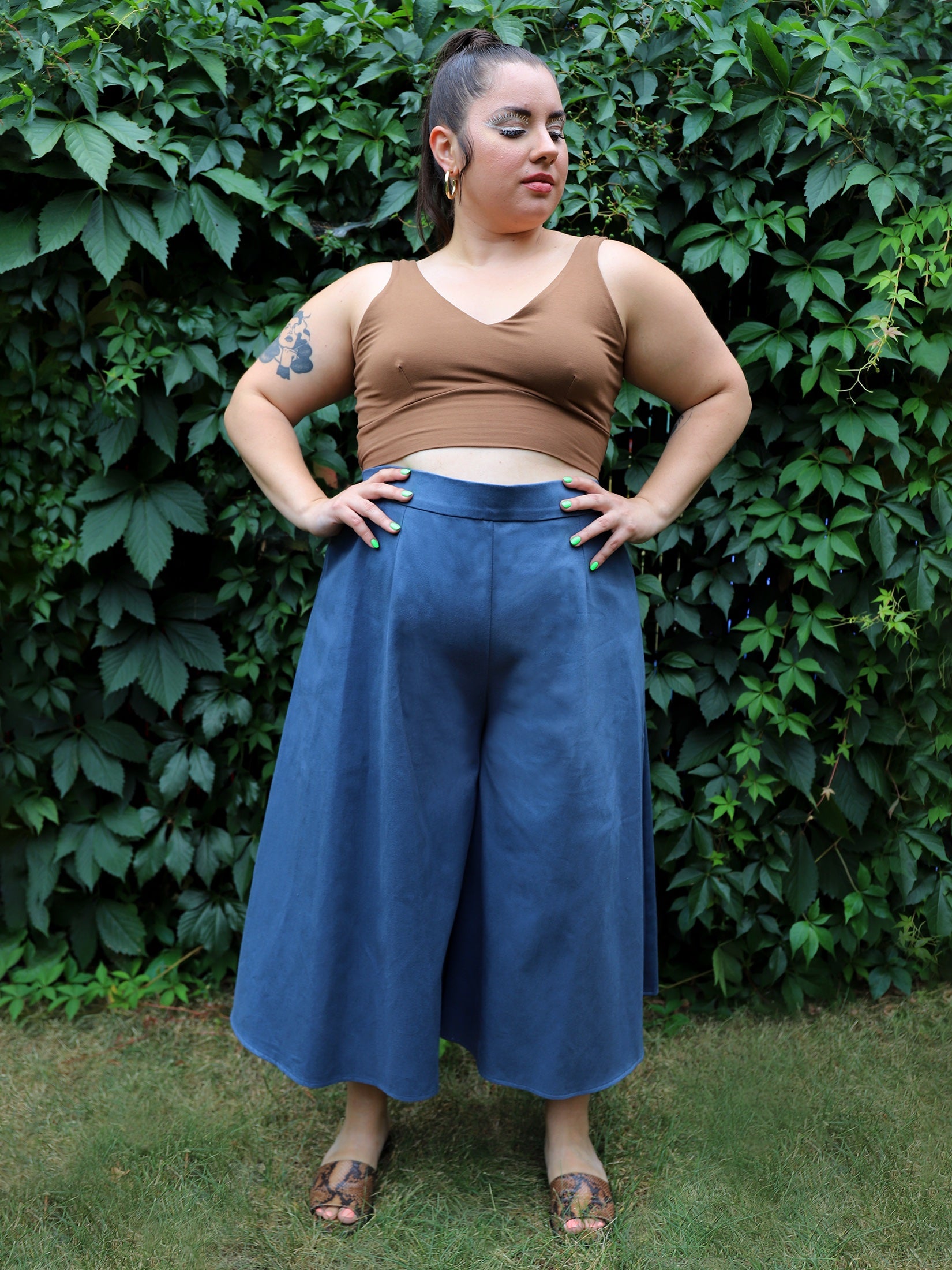 Plus size hot sale gaucho pants