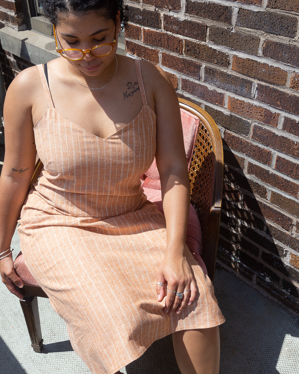 Just a Girl | Midi Slip Dress | Rust