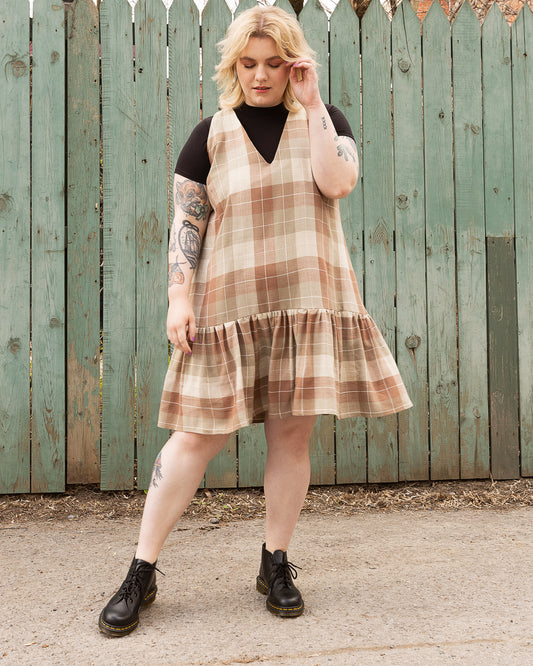 And She Was | Robe tunique à col en V